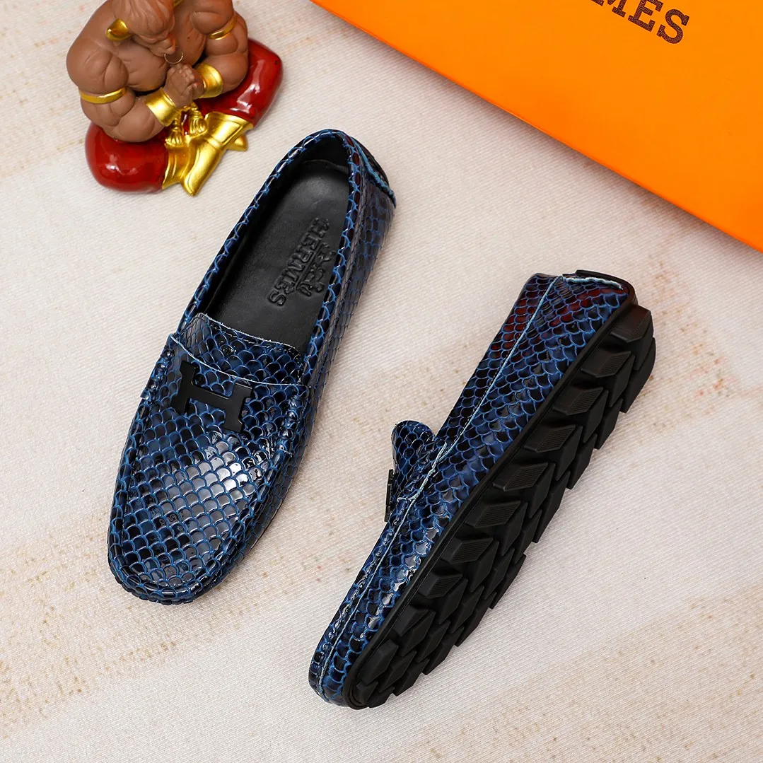 Men's shoes 💰360 🕷🕷【HERMES】The same style as Hermès counters🇨🇳Classic slip-on shoes 1:1 mold opening💯Original quality🍓Using imported first-layer cowhide🍅Pigskin lining🌶🌶Super high-end men's leather shoes🇨🇳Solid and stable Very special🍇 Color, optional! Code number 38-44……